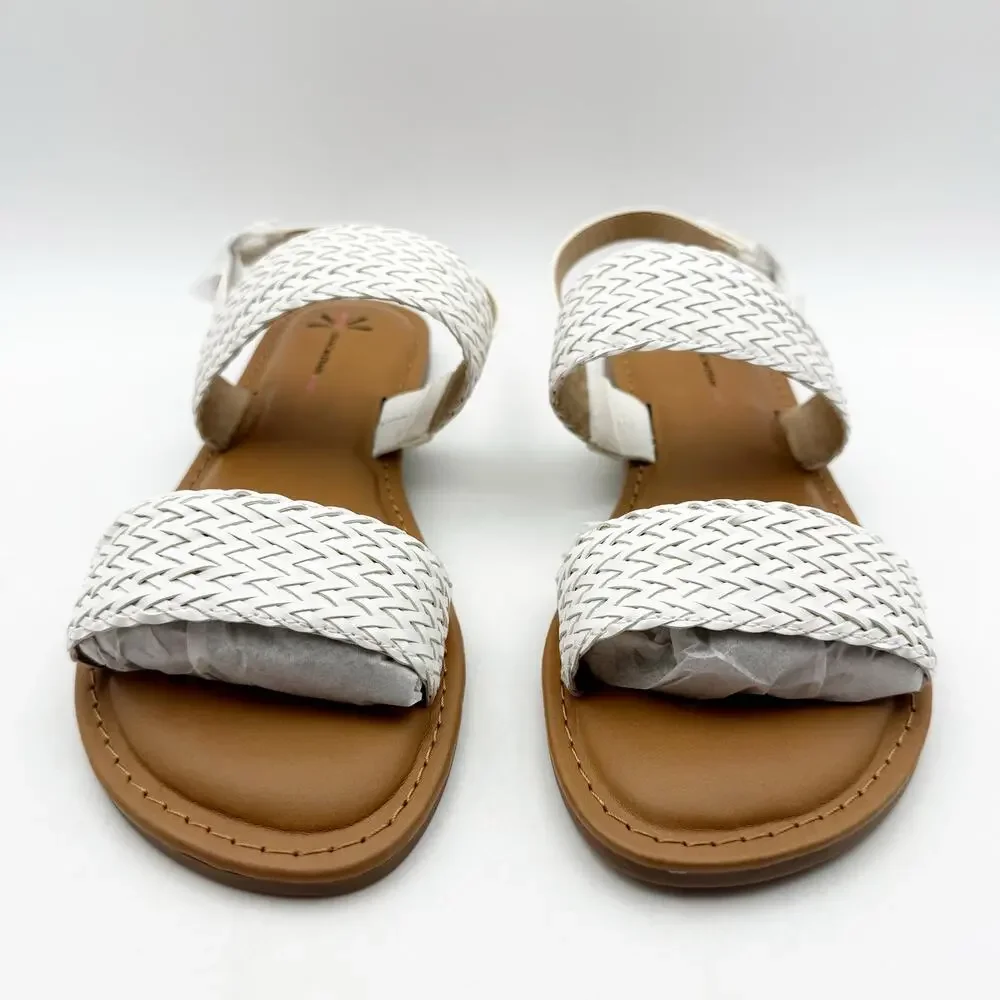 Isaac Mizrahi Live Womens Rosalyn Sandals US 7.5 M EU 37.5 White NIB